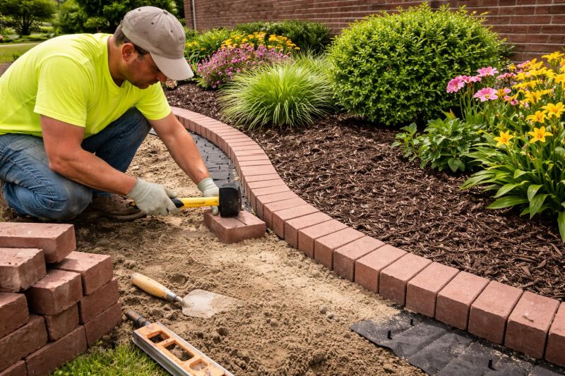 Brick Hardscape Installation in Framingham, MA